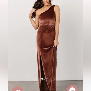 Baltic Born Tatiana Velvet One Shoulder Maxi Dress